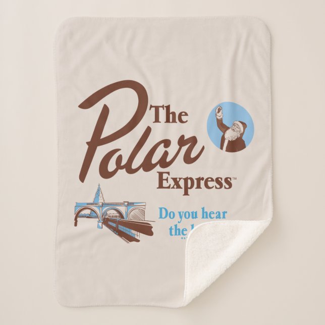 The Polar Express | "Do You Hear The Bell" Retro Sherpa Blanket (Front)