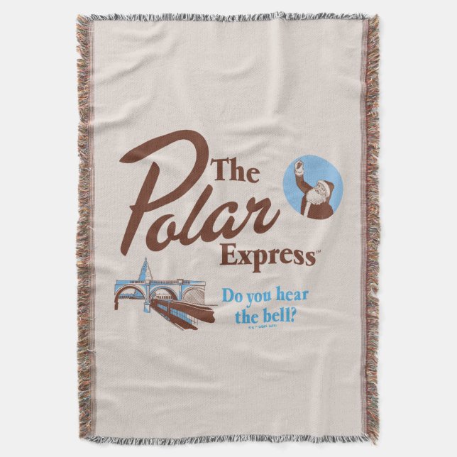 The Polar Express | "Do You Hear The Bell" Retro Throw Blanket (Front Vertical)
