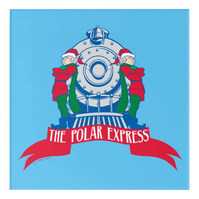The Polar Express | Elves Standing By Train Acrylic Print (Front)