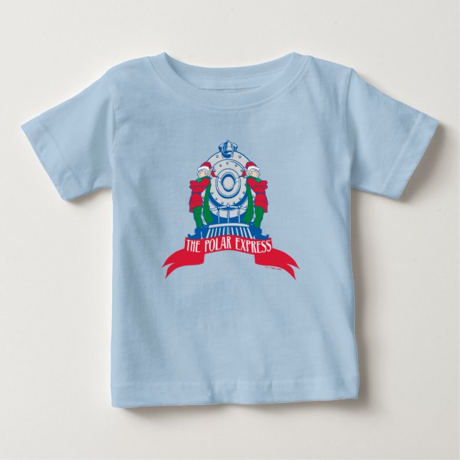 The Polar Express | Elves Standing By Train Baby T-Shirt (Front)