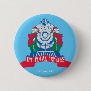 The Polar Express   Elves Standing By Train Button