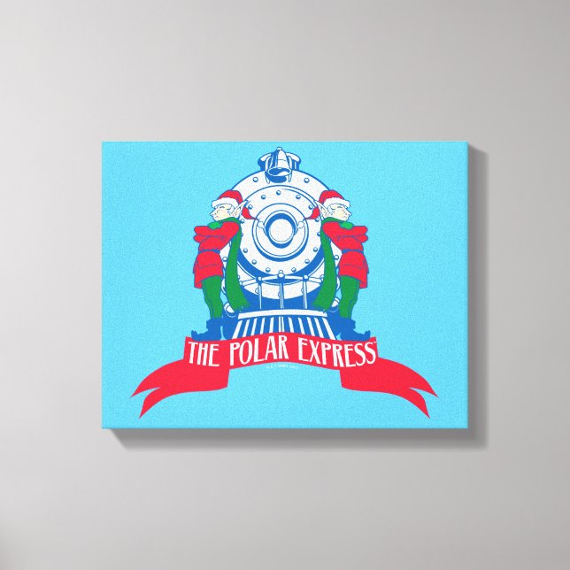 The Polar Express | Elves Standing By Train Canvas Print (Front)