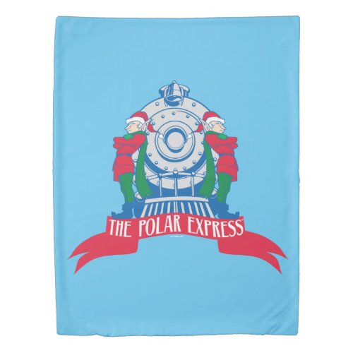 The Polar Express  Elves Standing By Train Duvet Cover