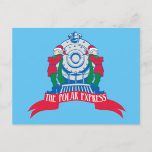 The Polar Express Elves Standing By Train Postcard