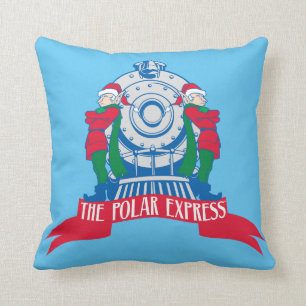 The Polar Express Elves Standing By Train Throw Pillow
