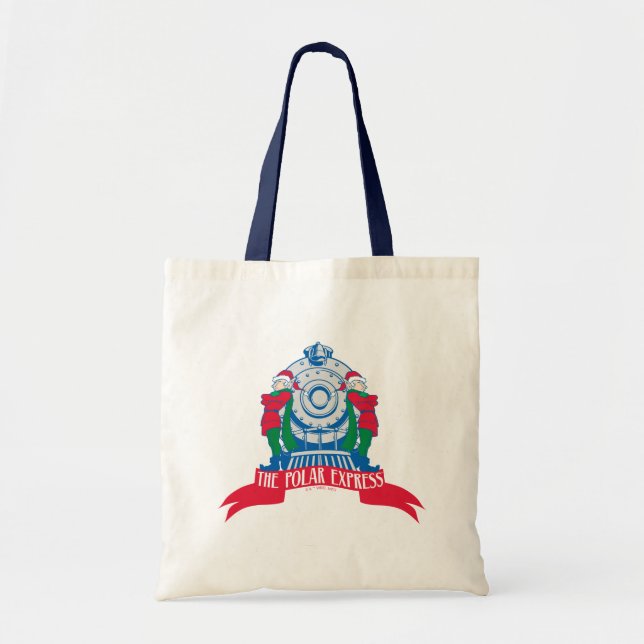 The Polar Express | Elves Standing By Train Tote Bag (Front)