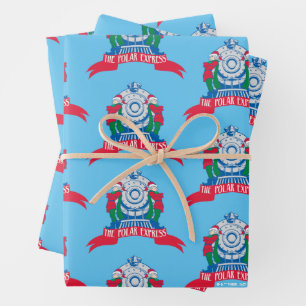 The Polar Express   Elves Standing By Train Wrapping Paper Sheets