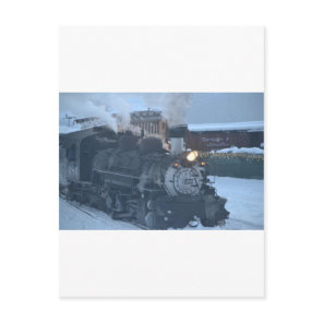The Polar Express Engine Postcard