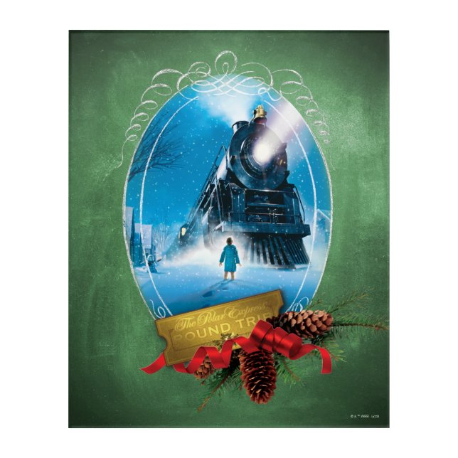 The Polar Express | Holiday Framed Train Arrival Acrylic Print (Front)