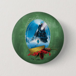 The Polar Express   Holiday Framed Train Arrival Button