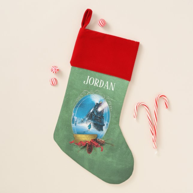 The Polar Express | Holiday Framed Train Arrival Christmas Stocking (Front)