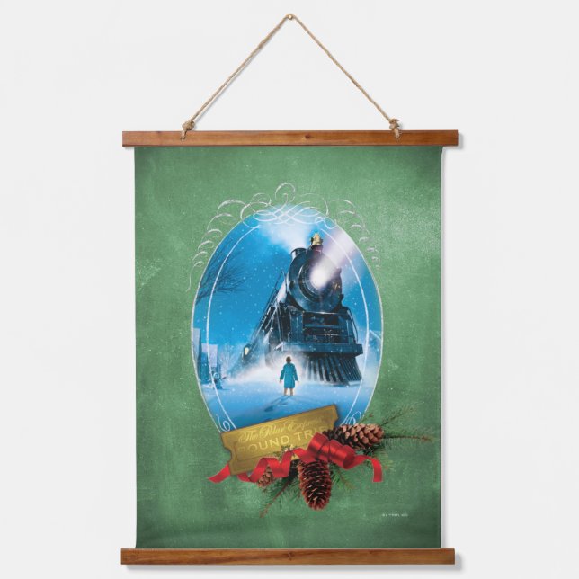 The Polar Express | Holiday Framed Train Arrival Hanging Tapestry (Front)