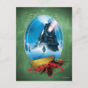 The Polar Express Holiday Framed Train Arrival Postcard