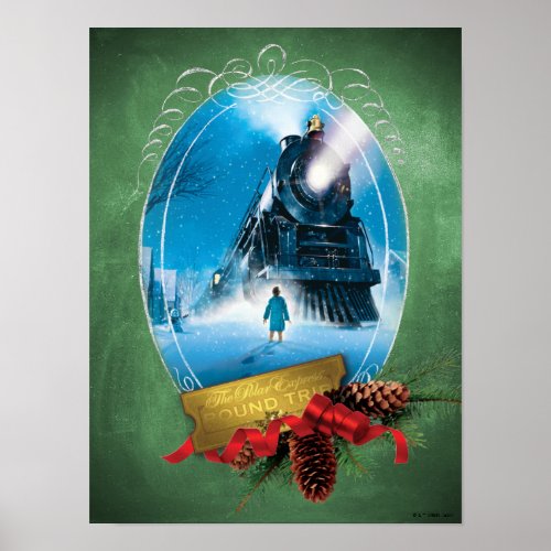 The Polar Express  Holiday Framed Train Arrival Poster