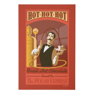 The Polar Express   Hot Chocolate Vintage Art Faux Canvas Print