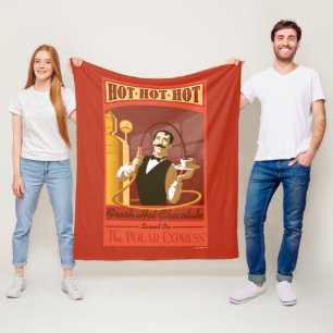 The Polar Express Hot Chocolate Vintage Art Fleece Blanket
