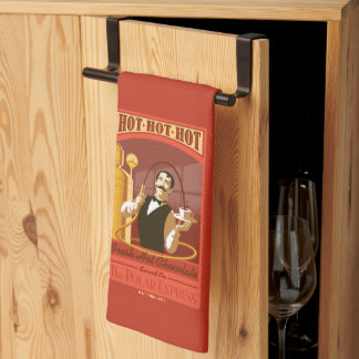 The Polar Express | Hot Chocolate Vintage Art Kitchen Towel