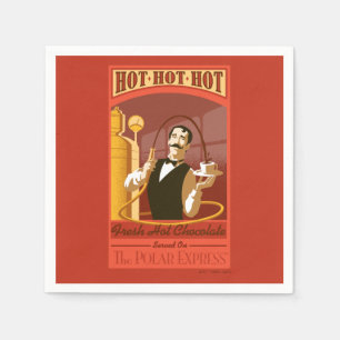 The Polar Express Hot Chocolate Vintage Art Napkins