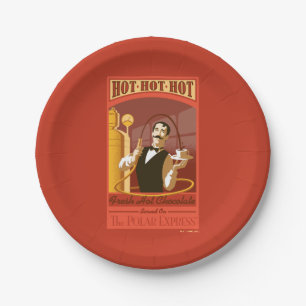 The Polar Express Hot Chocolate Vintage Art Paper Plates