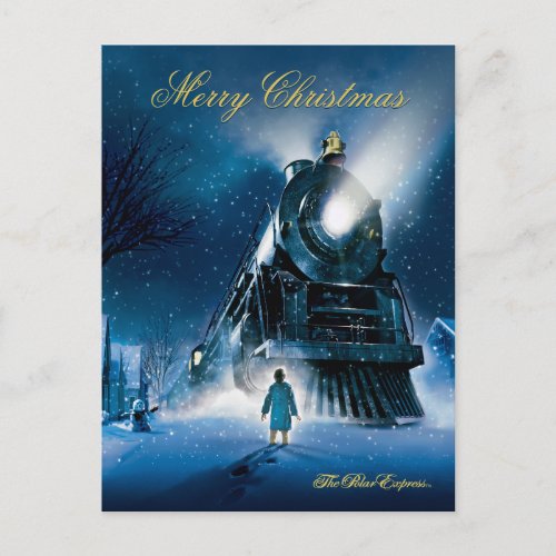 The Polar Express  Merry Christmas Holiday Postcard