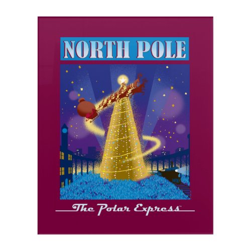 The Polar Express  North Pole Vintage Travel Art