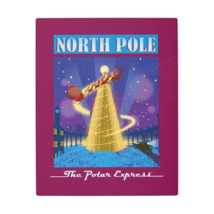 The Polar Express   North Pole Vintage Travel Art