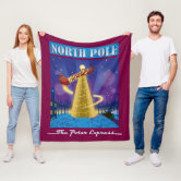 The Polar Express Christmas Icon Pattern Fleece Blanket Zazzle