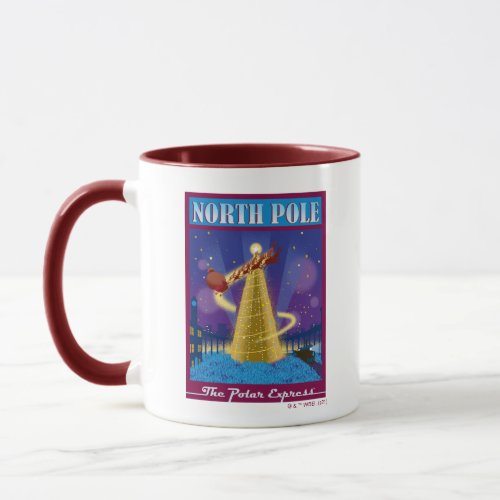 The Polar Express  North Pole Vintage Travel Art Mug