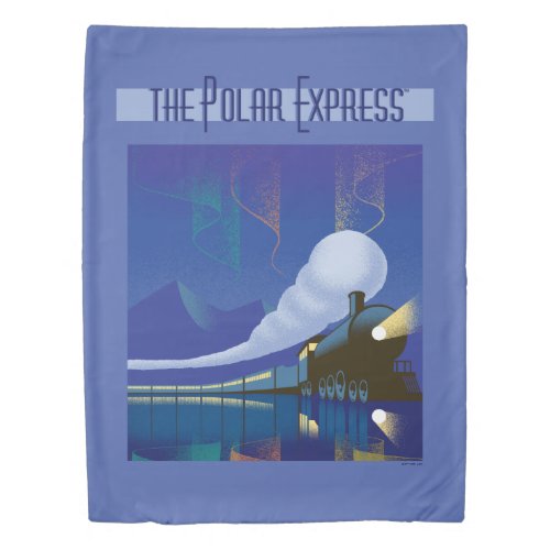 The Polar Express  Northern Lights Vintage Travel Duvet Cover