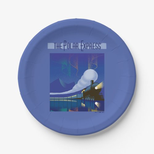 The Polar Express  Northern Lights Vintage Travel Paper Plates