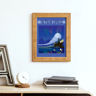 The Polar Express | Northern Lights Vintage Travel Poster
