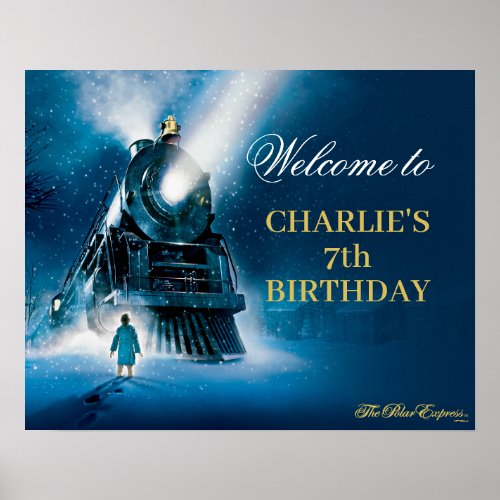 The Polar Express Pajama Birthday Welcome Sign