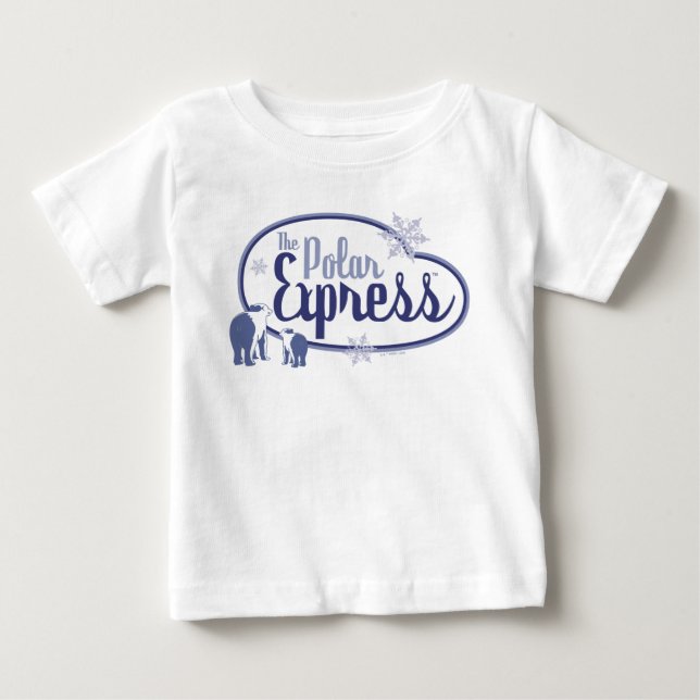 The Polar Express | Polar Bears Retro Graphic Baby T-Shirt (Front)