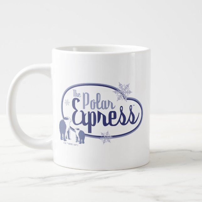 The Polar Express | Polar Bears Retro Graphic Giant Coffee Mug (Left)