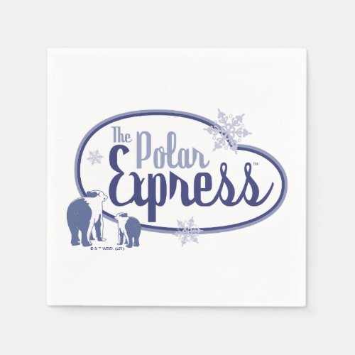 The Polar Express  Polar Bears Retro Graphic Napkins