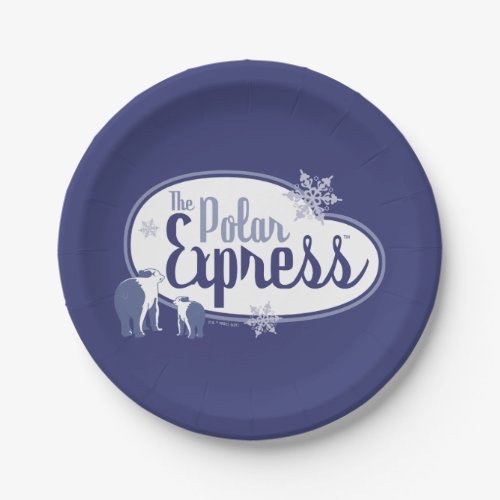 The Polar Express  Polar Bears Retro Graphic Paper Plates