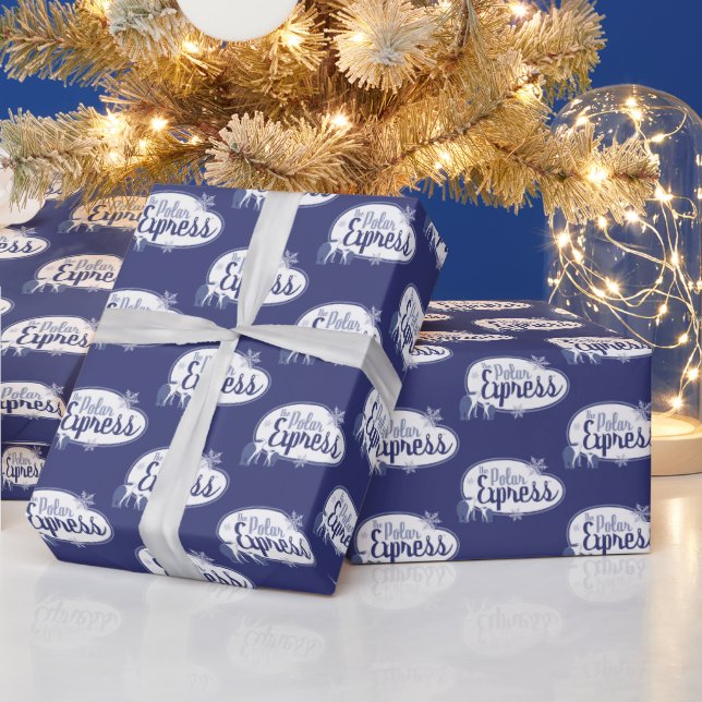 The Polar Express | Polar Bears Retro Graphic Wrapping Paper (Holidays)