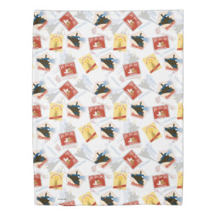 The Polar Express   Retro Sticker Pattern Duvet Cover