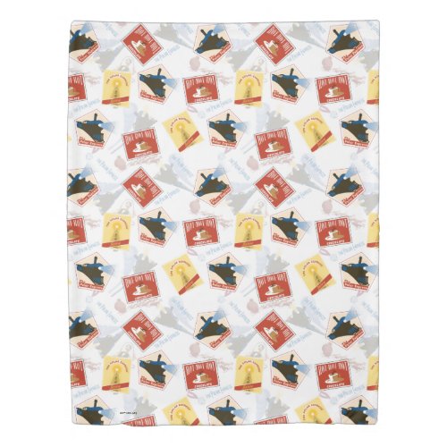 The Polar Express  Retro Sticker Pattern Duvet Cover