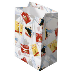 The Polar Express Retro Sticker Pattern Medium Gift Bag
