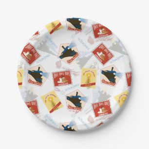The Polar Express   Retro Sticker Pattern Paper Plates