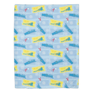 The Polar Express   Retro Train & Ticket Pattern Duvet Cover