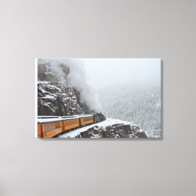 The Polar Express Rounds the Bend Canvas Print (Front)