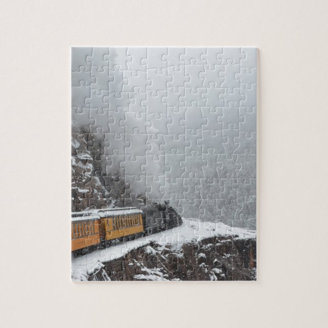 The Polar Express Rounds the Bend Jigsaw Puzzle (Vertical)