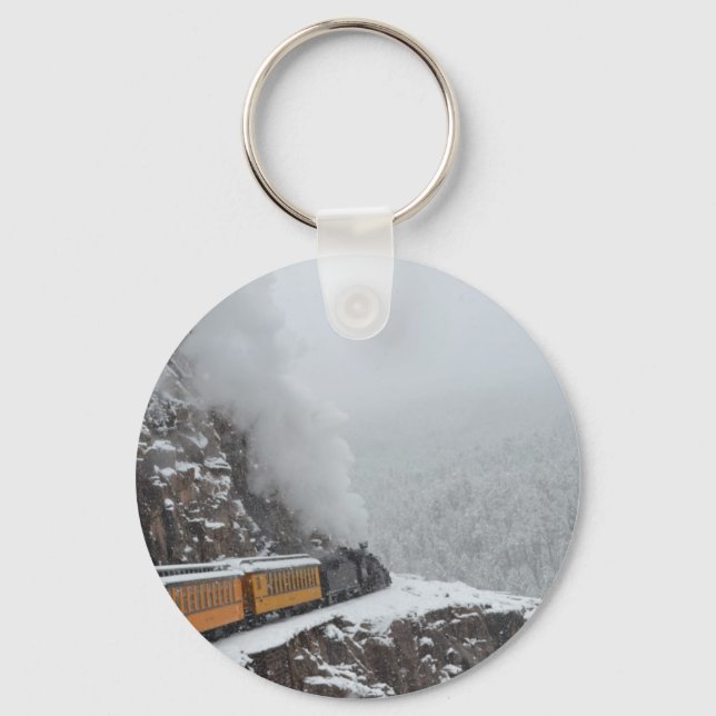 The Polar Express Rounds the Bend Keychain (Front)