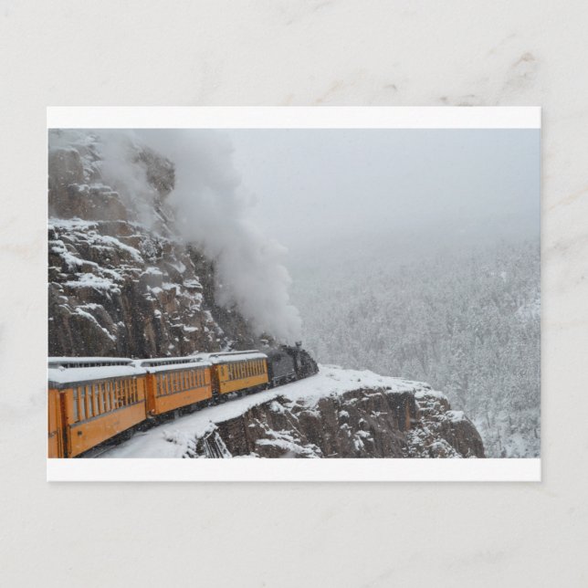 The Polar Express Rounds the Bend Postcard (Front)