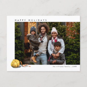 The Polar Express Sleigh Bell Photo Holiday Postcard