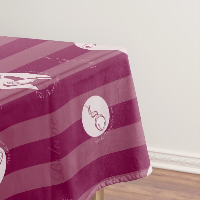 The Polar Express | Striped Santa Claus Pattern Tablecloth (In Situ)