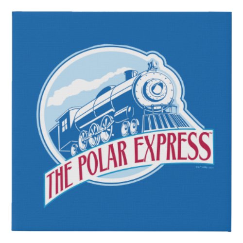 The Polar Express  Train Badge Faux Canvas Print