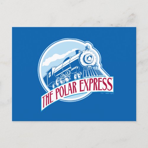 The Polar Express  Train Badge Holiday Postcard